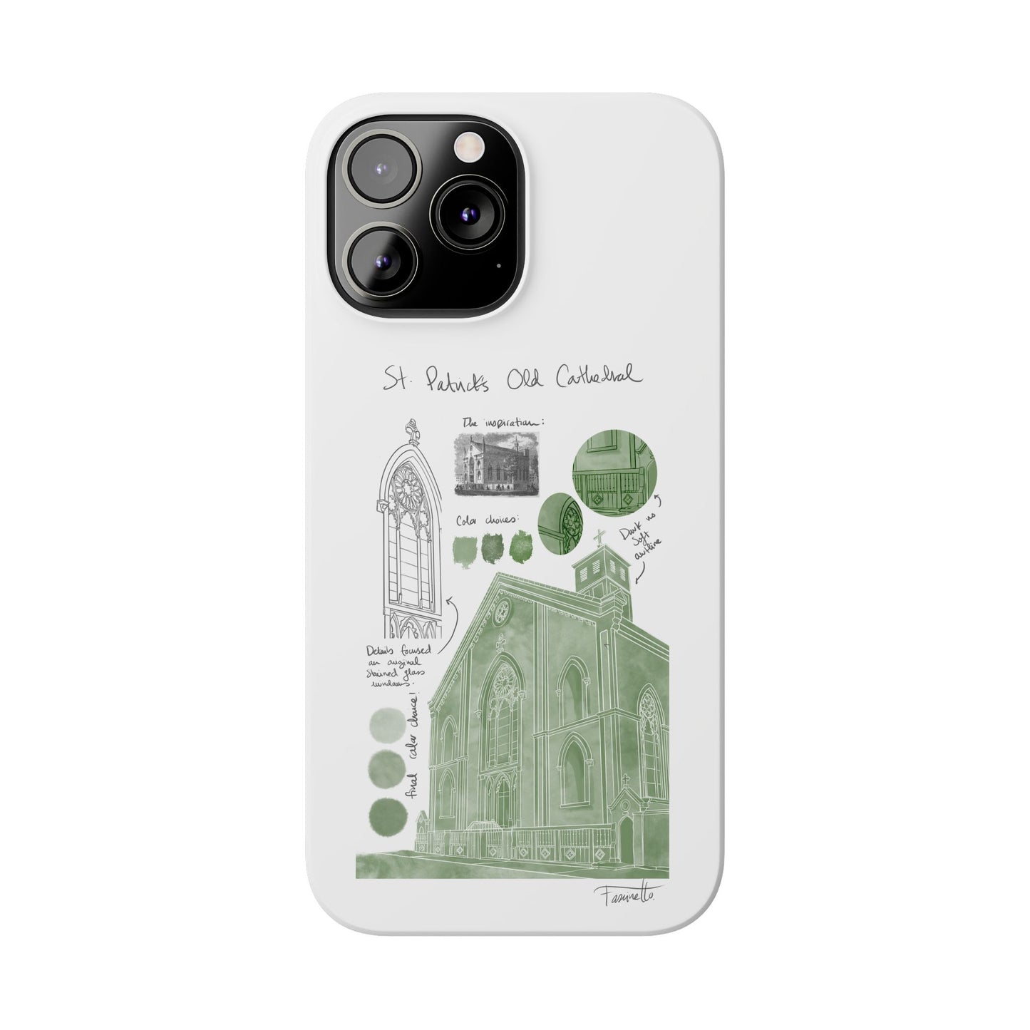 Phone Case - Old St Patrick's Cathedral Study Poster Design