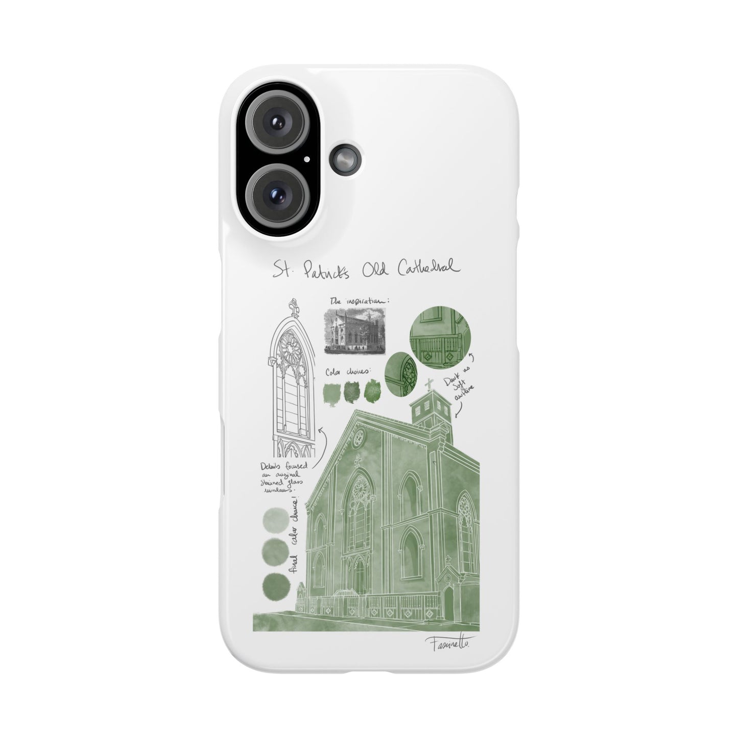 Phone Case - Old St Patrick's Cathedral Study Poster Design