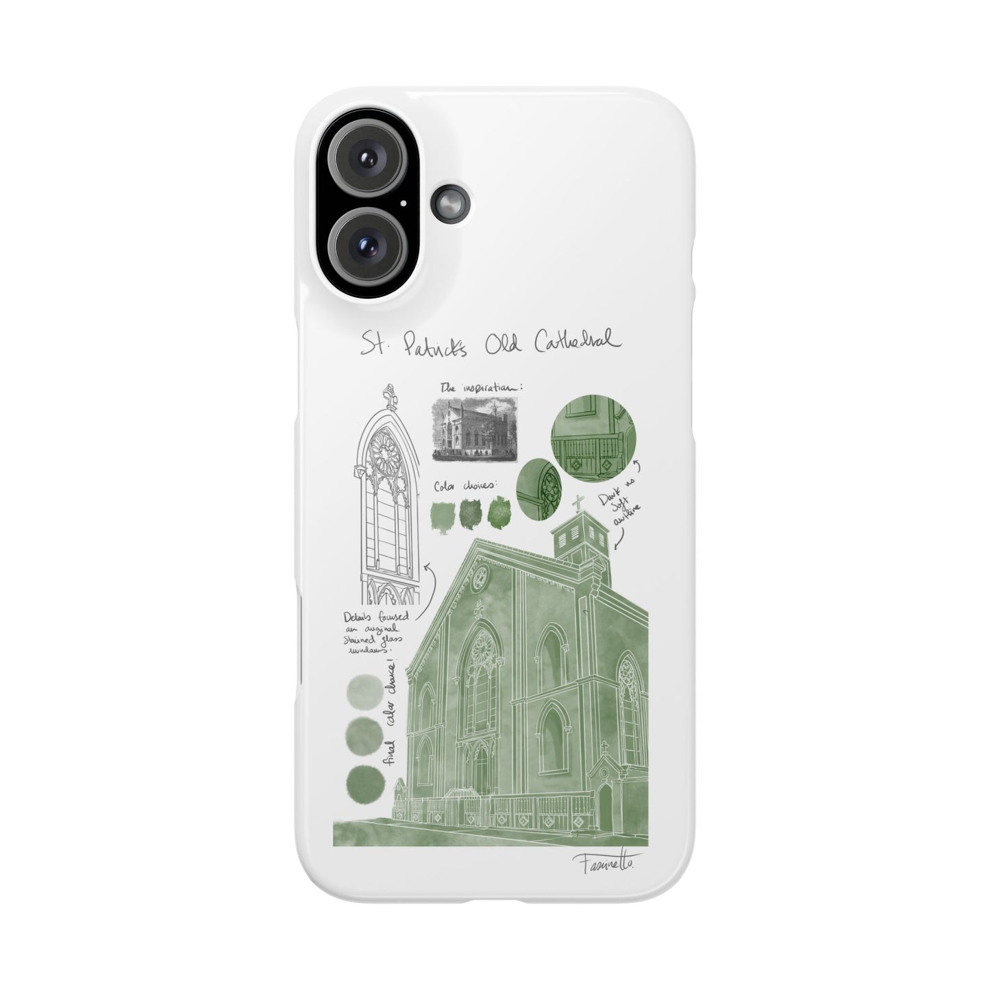 Phone Case - Old St Patrick's Cathedral Study Poster Design